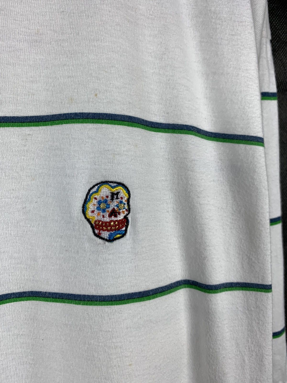 Japanese Brand Steals! Mackdaddy Skulls Stripes Tee Size US XL / EU 56 / 4 - 3 Thumbnail