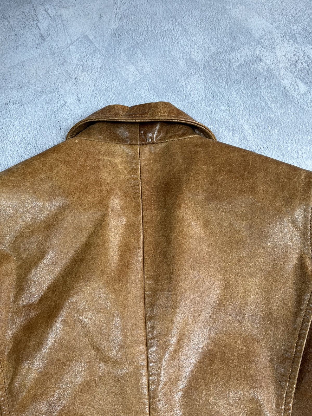 Leather × Vintage Vintage 90s aviator Leather flight Jacket AvantGarde Size XL / US 12-14 / IT 48-50 - 11 Thumbnail