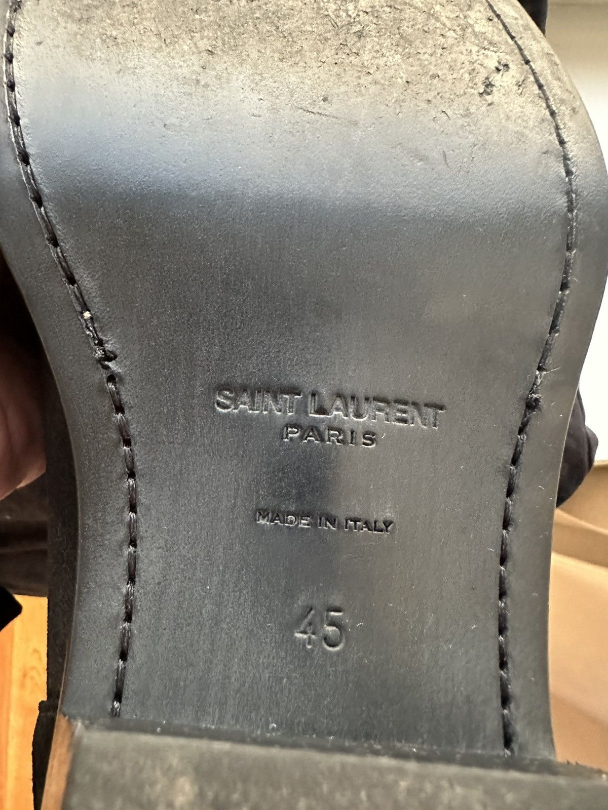 Saint Laurent Paris YSL SUEDE MENS BOOTS Size US 12.5 / EU 45-46 - 5 Thumbnail