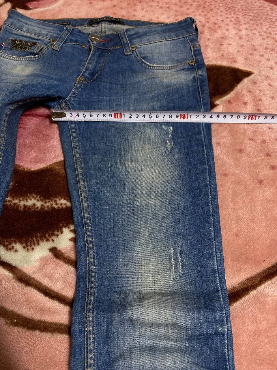 Philipp Plein Philipp Plein Design FW14 Distressed Denim Army Blue Jeans Size US 26 / EU 42 - 17 Thumbnail