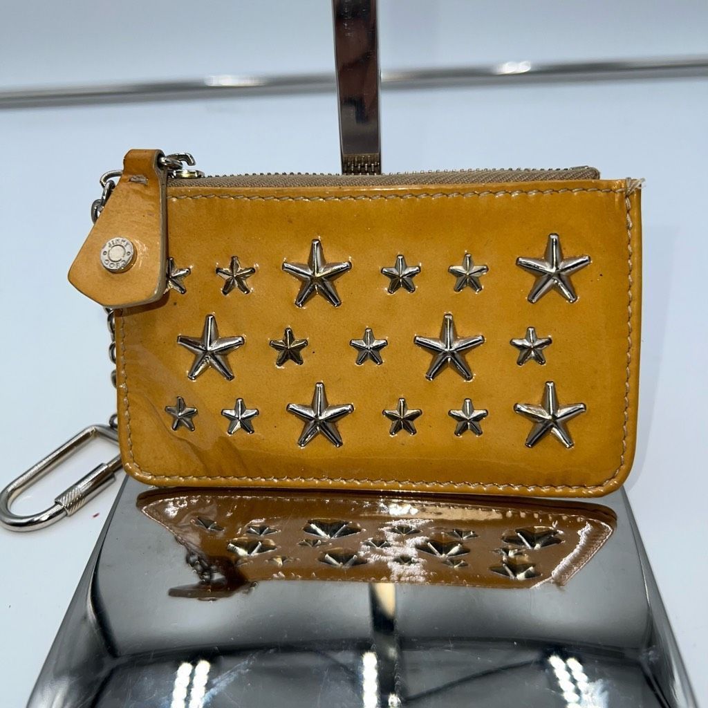 Jimmy Choo Jimmy Choo Full Inclusion Yellow Patent Key Chain Pouch Size ONE SIZE - 1 Thumbnail