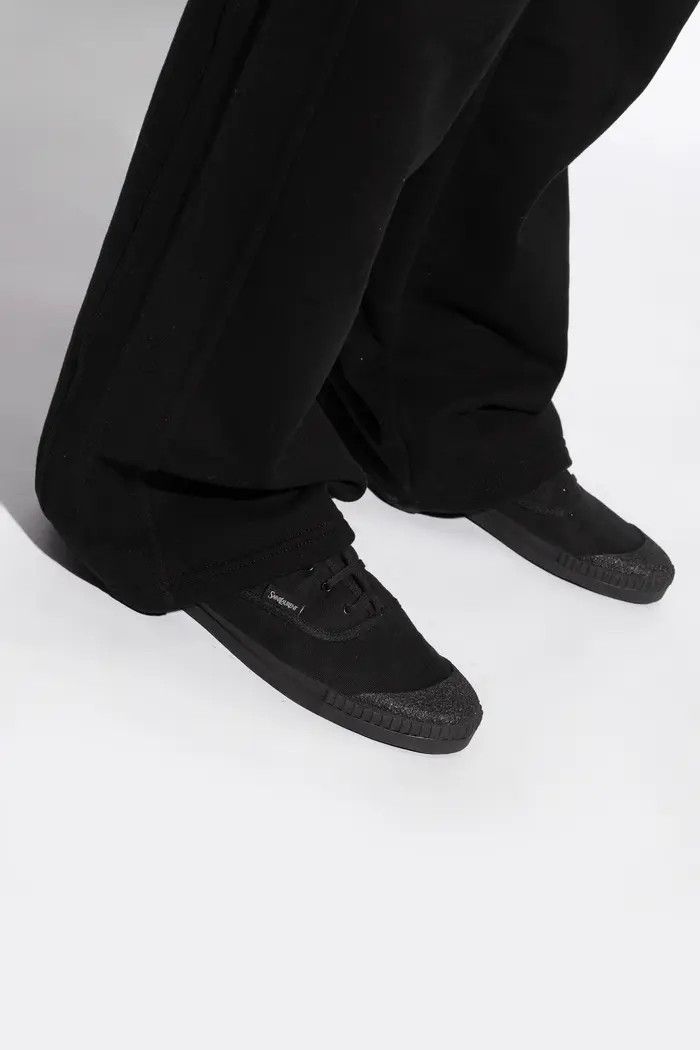 Saint Laurent Paris o1b1hav110526 776199 Wes Low-Top Sneakers in Canvas in Black Size US 7.5 / EU 40-41 - 2 Thumbnail