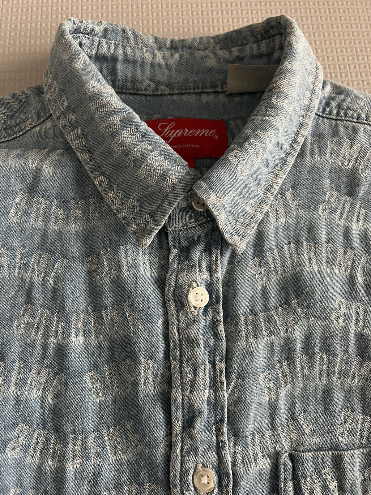 Supreme Supreme Arc Jacquard Denim Shirt M Size US M / EU 48-50 / 2 - 3 Thumbnail