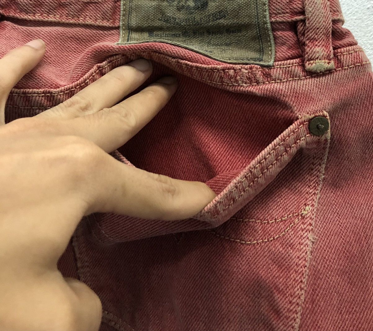 Ralph Lauren × Vintage Ralph Lauren Red Denim Jeans Made in Mexico Size 67/93 Size US 32 / EU 48 - 10 Thumbnail