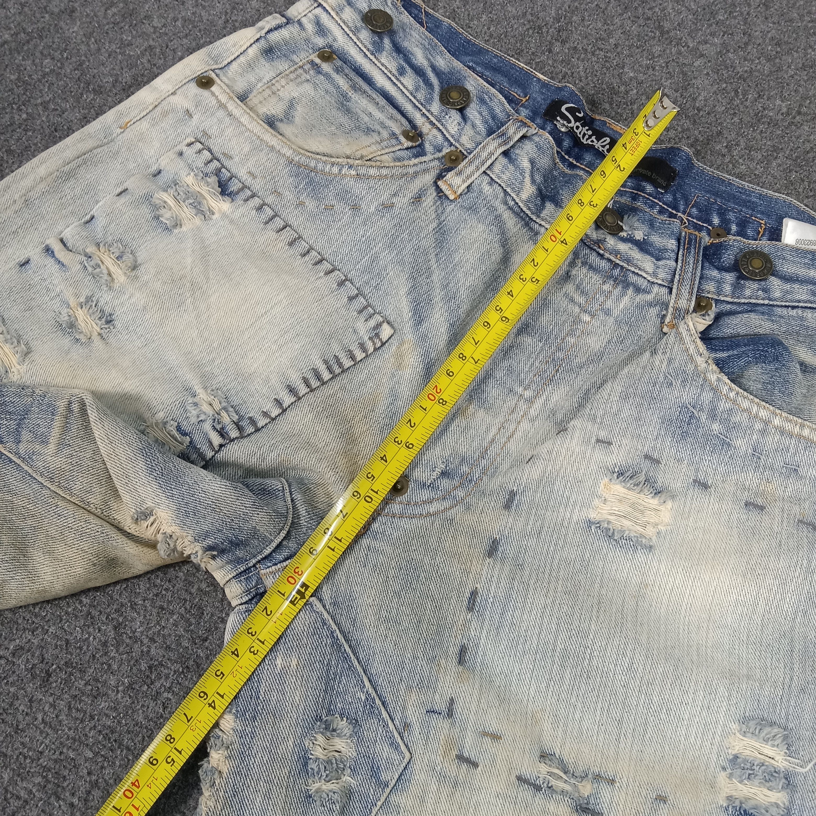 Vintage Satisfy Private Brand Distressed Patches Denim Jean Size US 30 / EU 46 - 12 Thumbnail