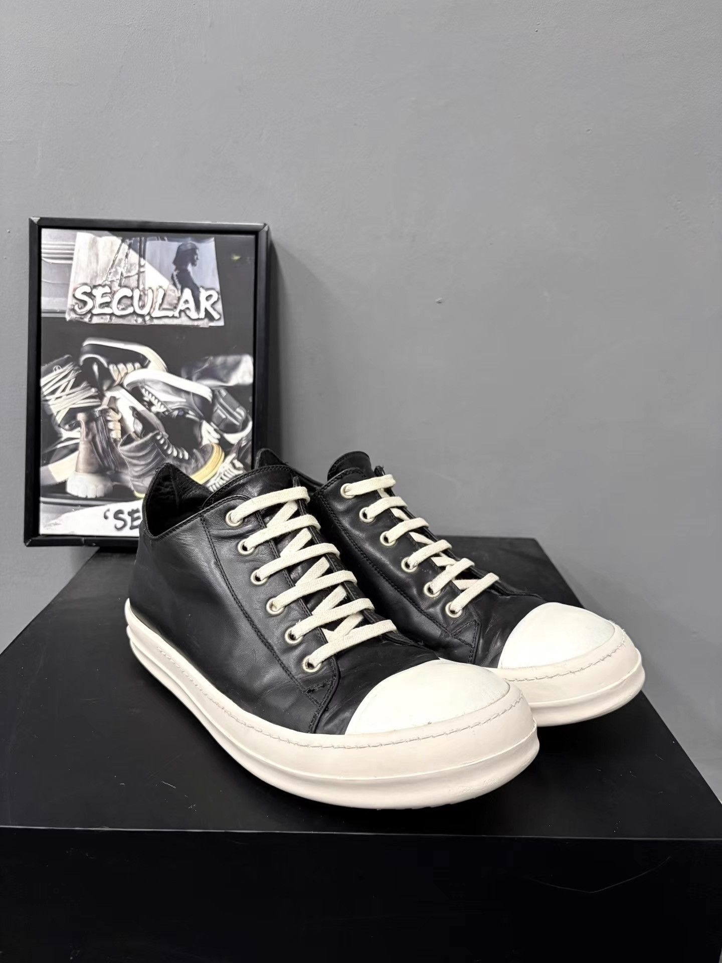 Rick Owens Rick Owens Mainline Leather Sneakers K34 Size US 7.5 / EU 40-41 - 3 Thumbnail