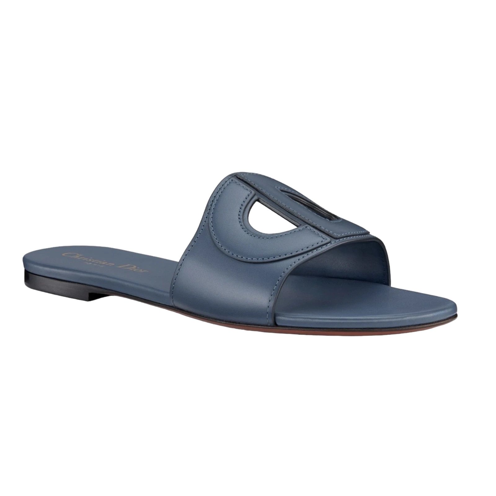Dior Christian Dior Leather Club Logo Slide Mule Flat Sandal 35 Size US 5 / IT 35 - 2 Thumbnail