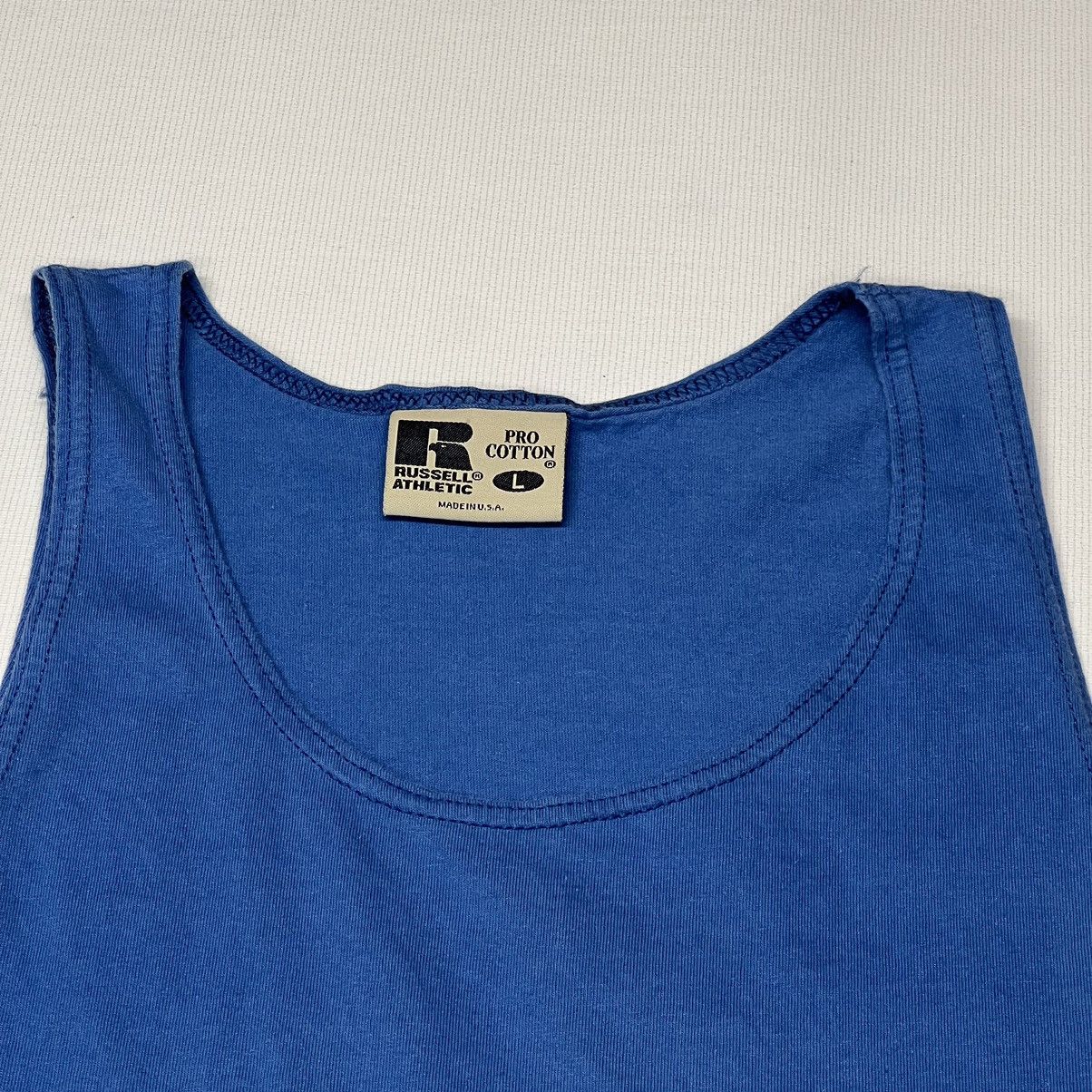 Russell Athletic × Vintage VTG Russell Athletic Tee Shirt Sleeveless Tank Top Patch 90s Size US L / EU 52-54 / 3 - 5 Thumbnail