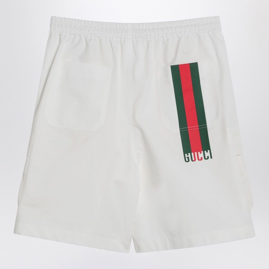 Gucci o1d2blof0425 Cotton Short in White Size US 32 / EU 48 - 2 Thumbnail