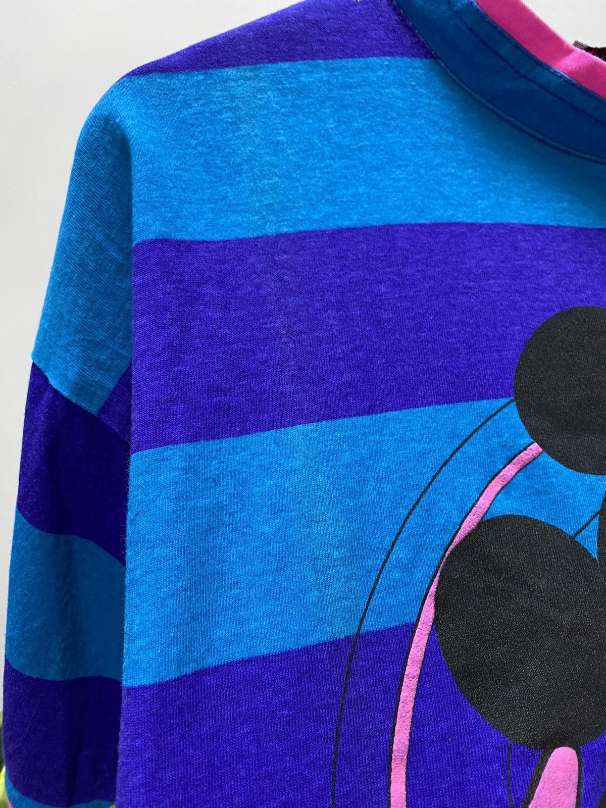 Disney Vintage 90s Disney Mickey Mouse Striped T Shirt USA Size US M / EU 48-50 / 2 - 11 Thumbnail