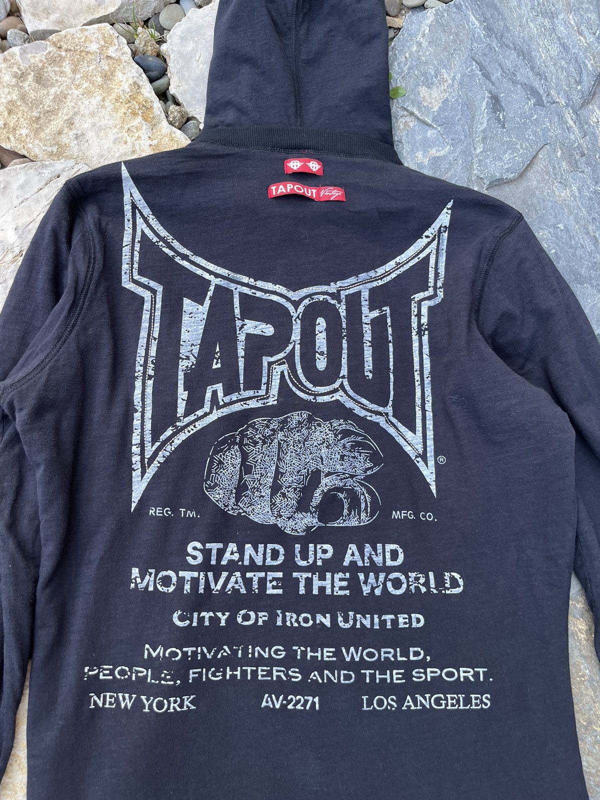 Affliction × Tapout Vintage Tapout y2k long sleeve zip hoodie waffle slim logo Size US M / EU 48-50 / 2 - 18 Thumbnail