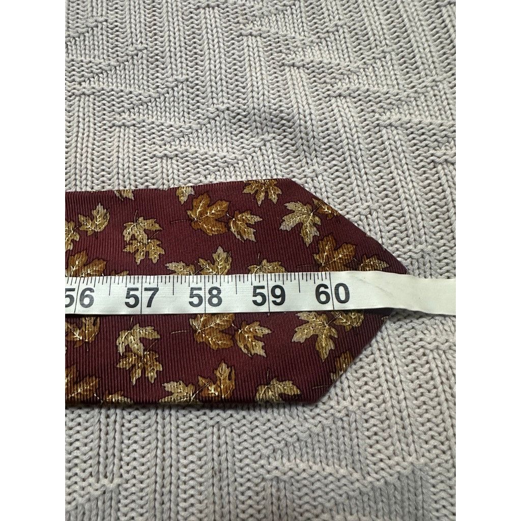 Lands' End Lands End fall leaf motif silk tie Size ONE SIZE - 3 Thumbnail
