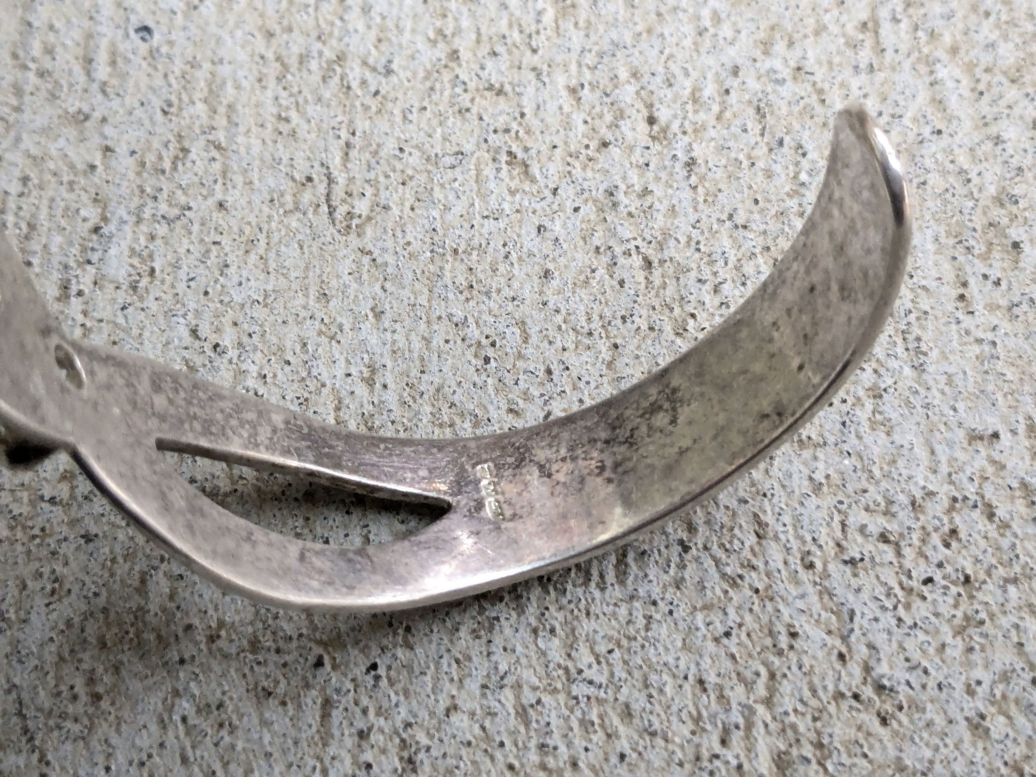 Jewelry × Vintage Vintage Sterling Silver Bracelet Cuff 5.5" Heart CZ Y2K Size ONE SIZE - 9 Thumbnail