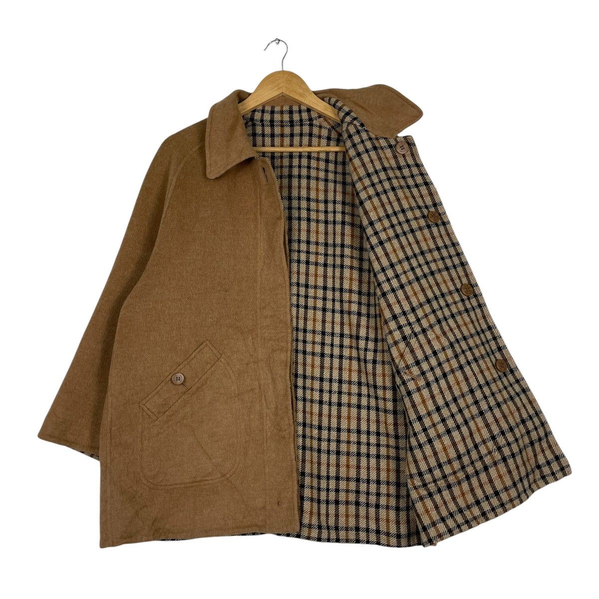 DAKS × Japanese Brand × Vintage 💥90s DAKS LONDON REVERSIBLE BUTTON WOOL JACKET Size US L / EU 52-54 / 3 - 1 Thumbnail