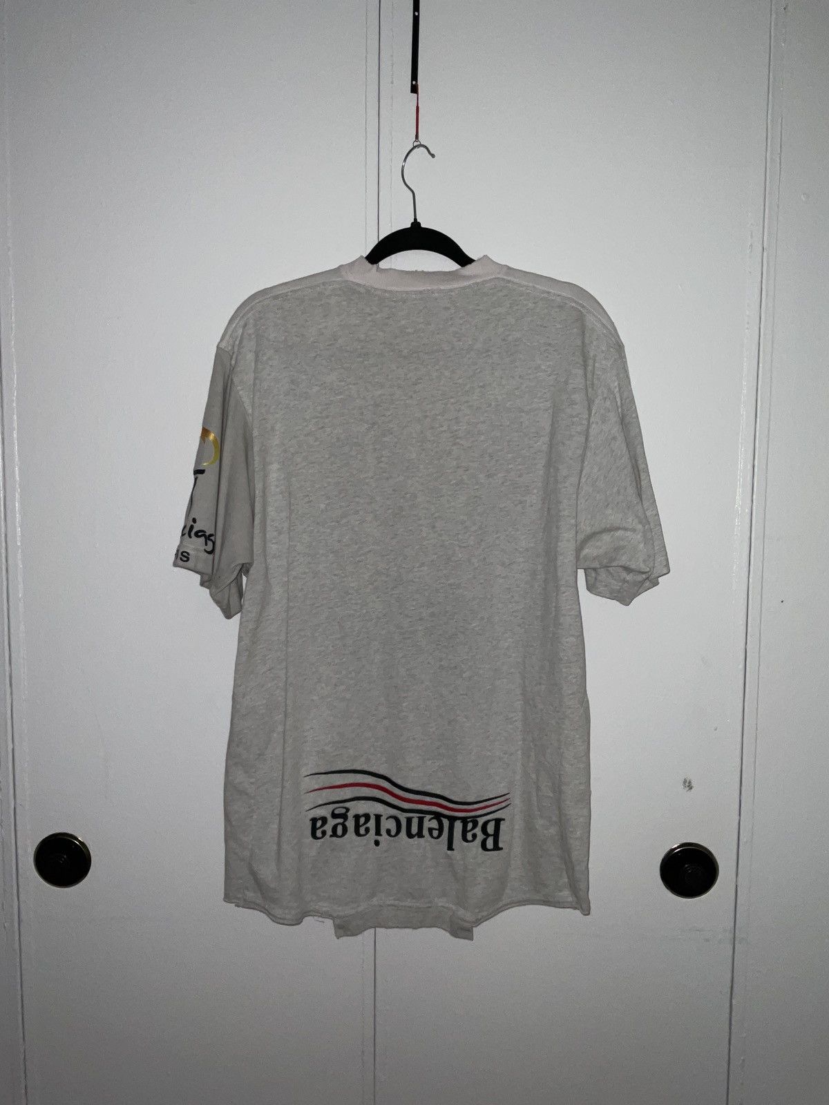 Balenciaga Balenciaga Dual T-Shirt- Grey/White, L Size US L / EU 52-54 / 3 - 2 Thumbnail
