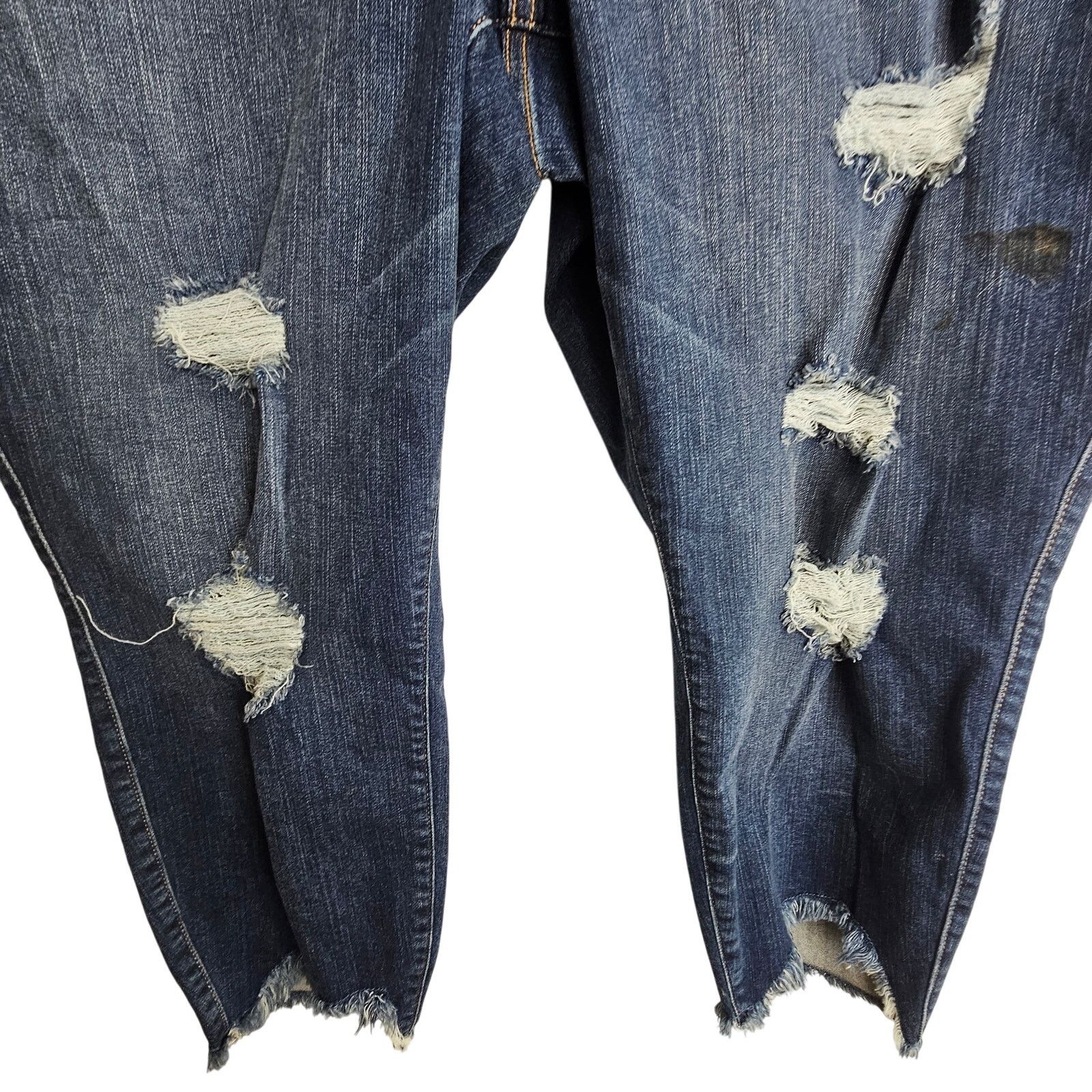 Torrid Torrid Womens Brighton Jeggings Distressed Jeans 26 Cropped Size 42" / US 20 - 3 Thumbnail