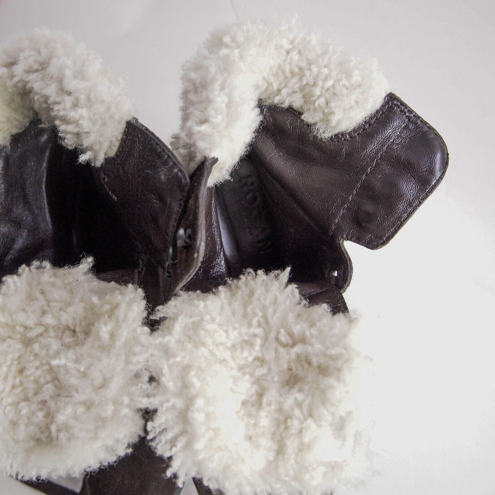 Hogan Hogan Wedge Ankle Boots Brown Suede Fur Trim US 7 EU 37 Size US 7 / IT 37 - 7 Thumbnail