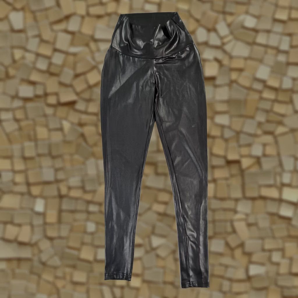 Vintage Mint Velvet Leggings Womens XS Black Polyester High Rise Ankle Elastic Waist Stretch Size 26" / US 2 / IT 38 - 1 Thumbnail