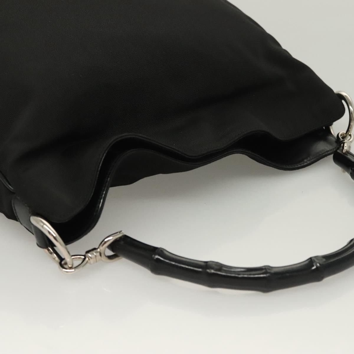 Gucci GUCCI Bamboo Hand Bag Canvas Black Silver 001 001 Size ONE SIZE - 6 Thumbnail