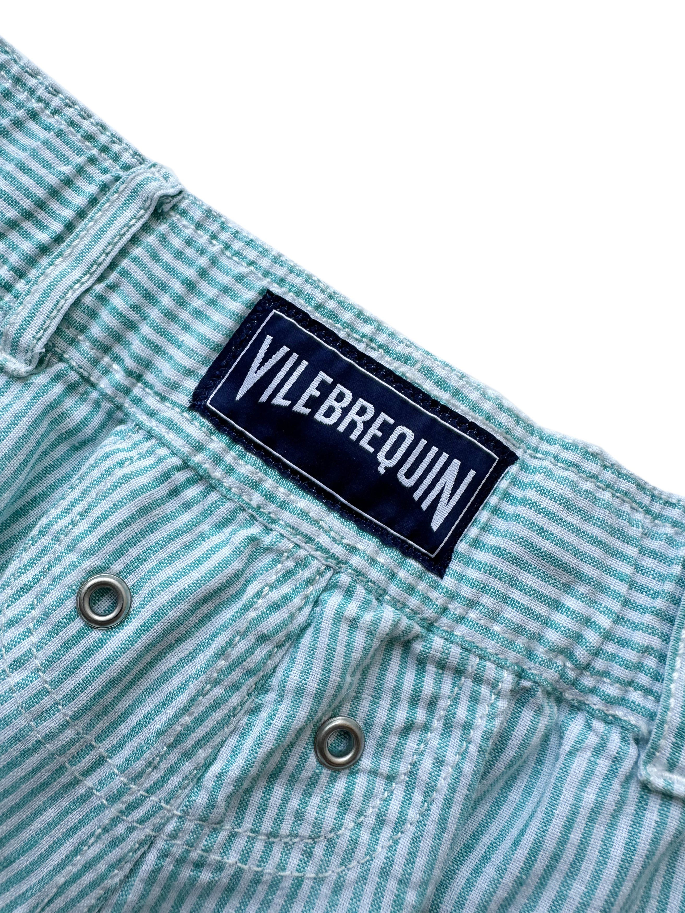 Vilebrequin Vilebrequin striped mint linen shorts Size US 30 / EU 46 - 7 Thumbnail