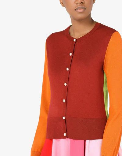 Dolce & Gabbana o1y0925 Cardigan in Burgundy/Orange Size XS / US 0-2 / IT 36-38 - 3 Thumbnail
