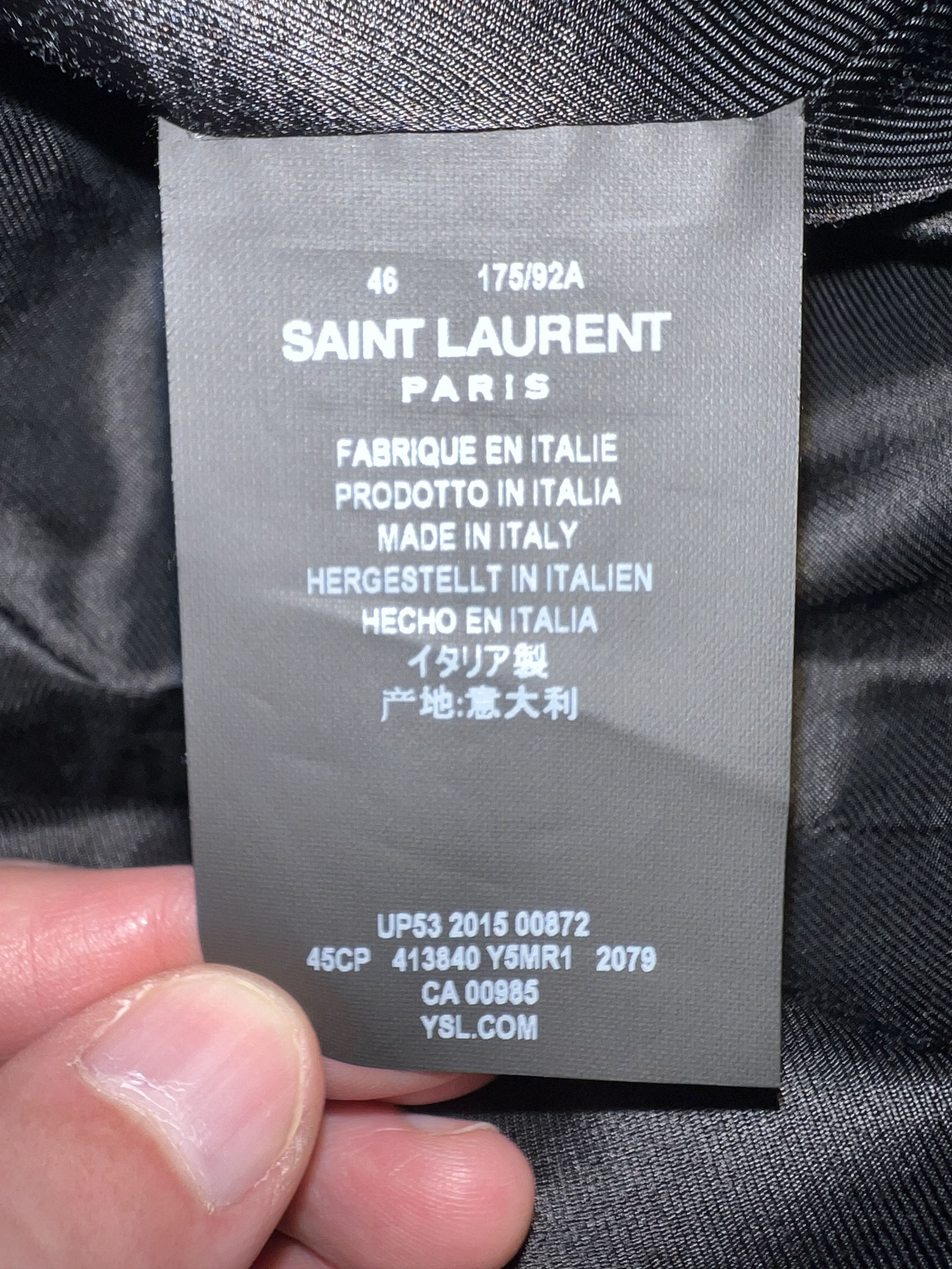 Saint Laurent Paris SS16 Metallic Gold Sequined Bang Leather Teddy Jacket Size US S / EU 44-46 / 1 - 9 Thumbnail