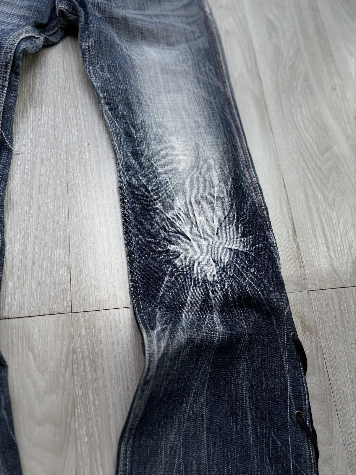 Japanese Brand REVOLUTION lace up flare jeans Size US 27 - 4 Thumbnail