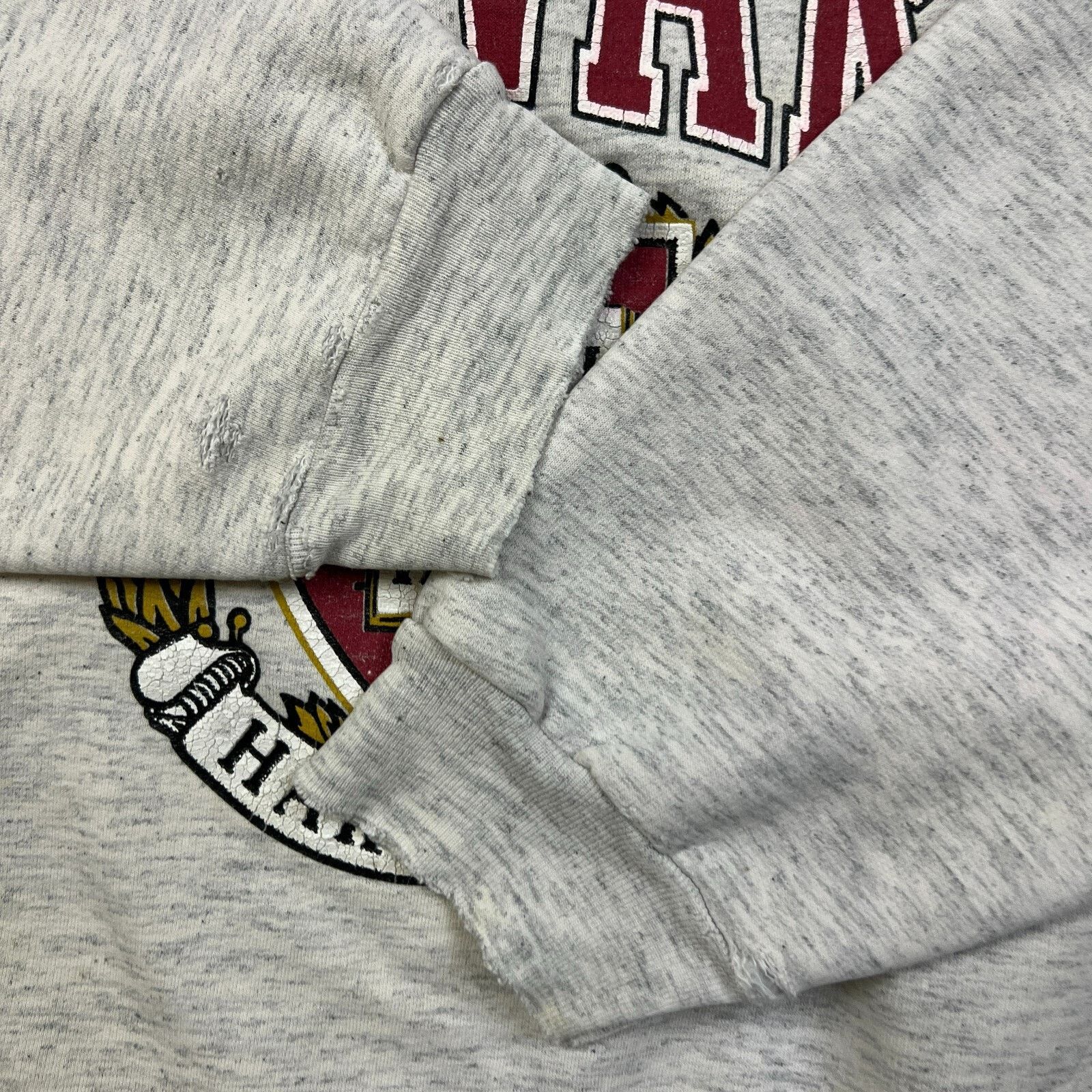 Vintage Vintage 90s Harvard University Sweatshirt League Distressed Size US L / EU 52-54 / 3 - 6 Thumbnail