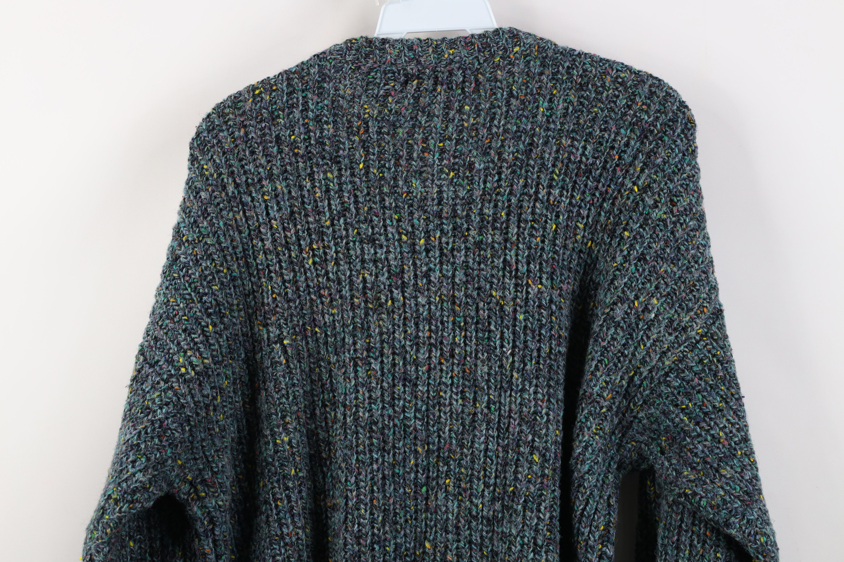 Vintage Vintage 90s Streetwear Ribbed Knit Rainbow Fleck Sweater Size US M / EU 48-50 / 2 - 9 Thumbnail