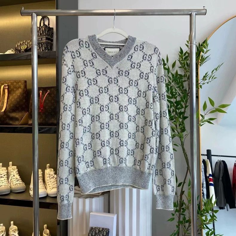 Gucci Gucci Jacquard double G full-print sweater Size US M / EU 48-50 / 2 - 1 Thumbnail
