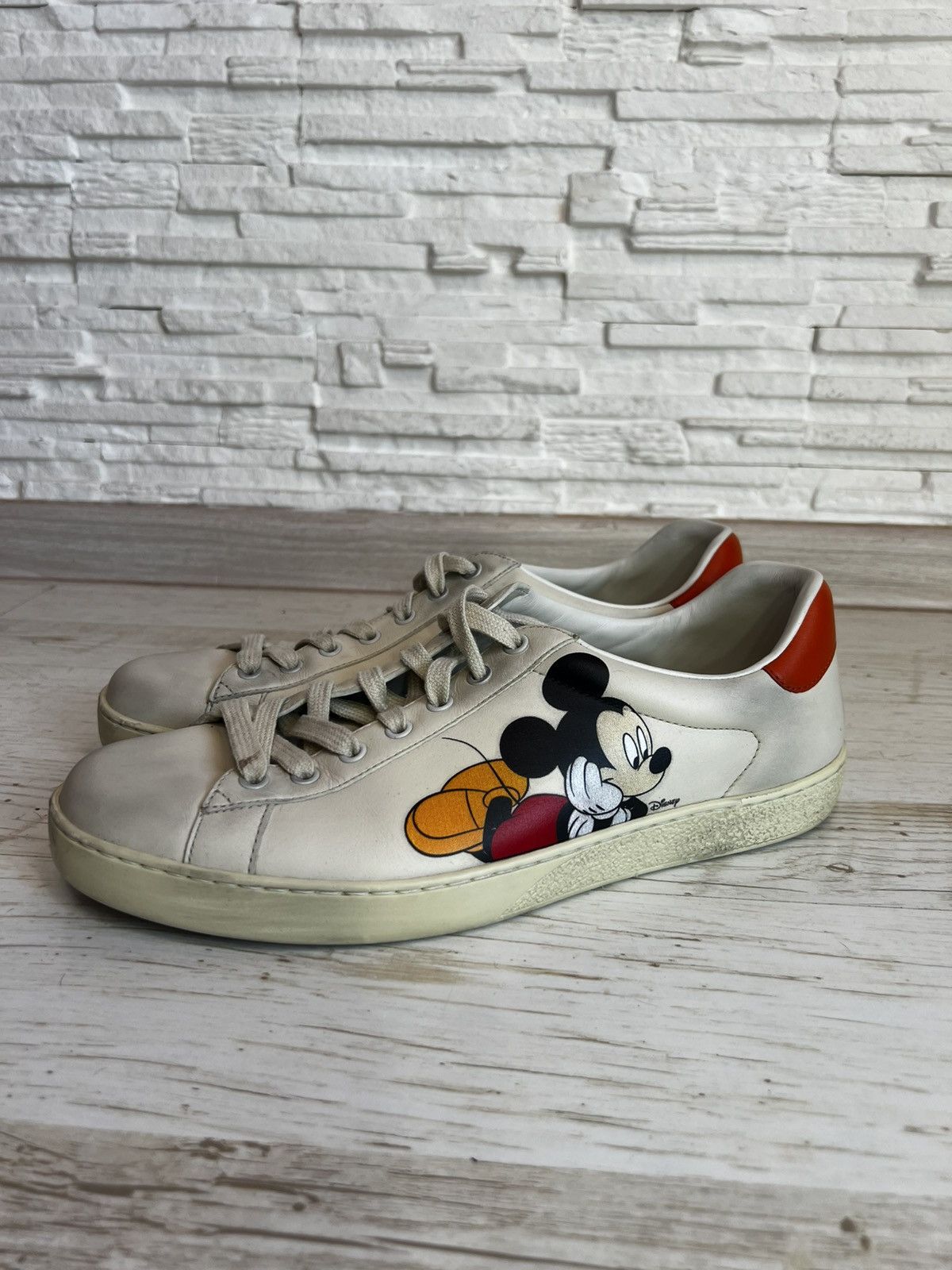 Disney × Gucci Gucci Ace x Disney Mickey Mouse Sneakers 603697 Size 43/US 9 Size US 9 / EU 42 - 5 Thumbnail