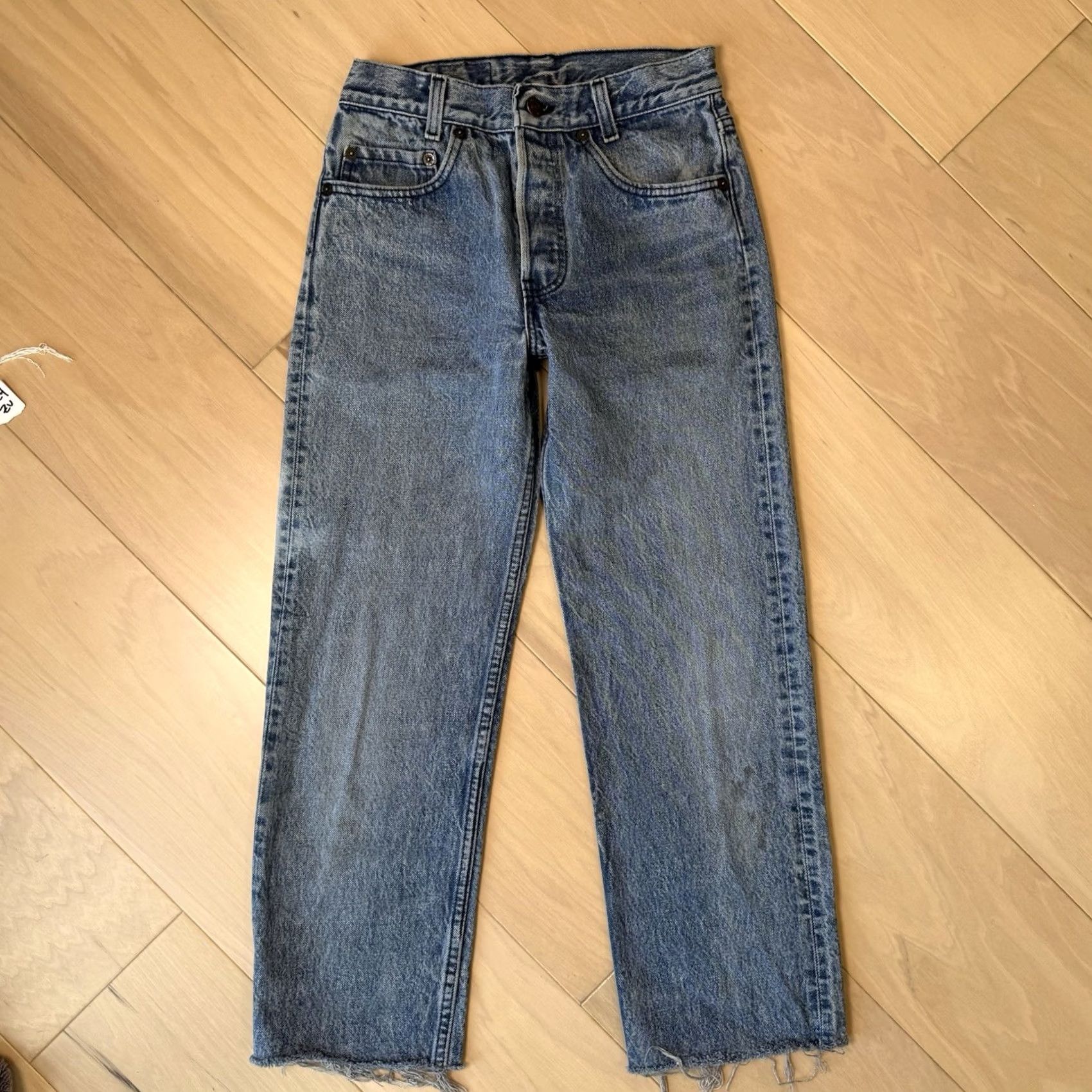 Levi's Vintage Levis 701 Jeans 24 Blue Straight Leg 80s Denim For Women Non Selvedge Size 42" / US 20 - 2 Thumbnail