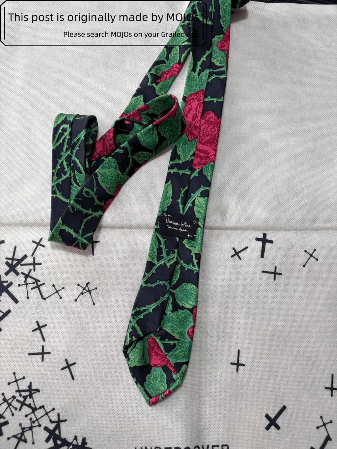 Number (N)ine Number Nine 06SS Roses Pattern Tie Size ONE SIZE - 3 Thumbnail