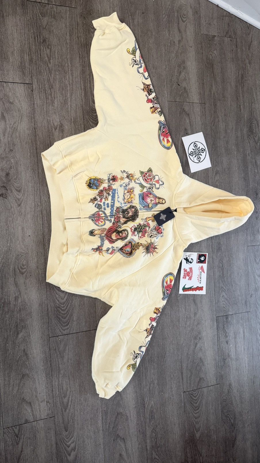 Other Righteous "Risen King" Cropped Zip Up (Cream) Size US S / EU 44-46 / 1 - 1 Thumbnail