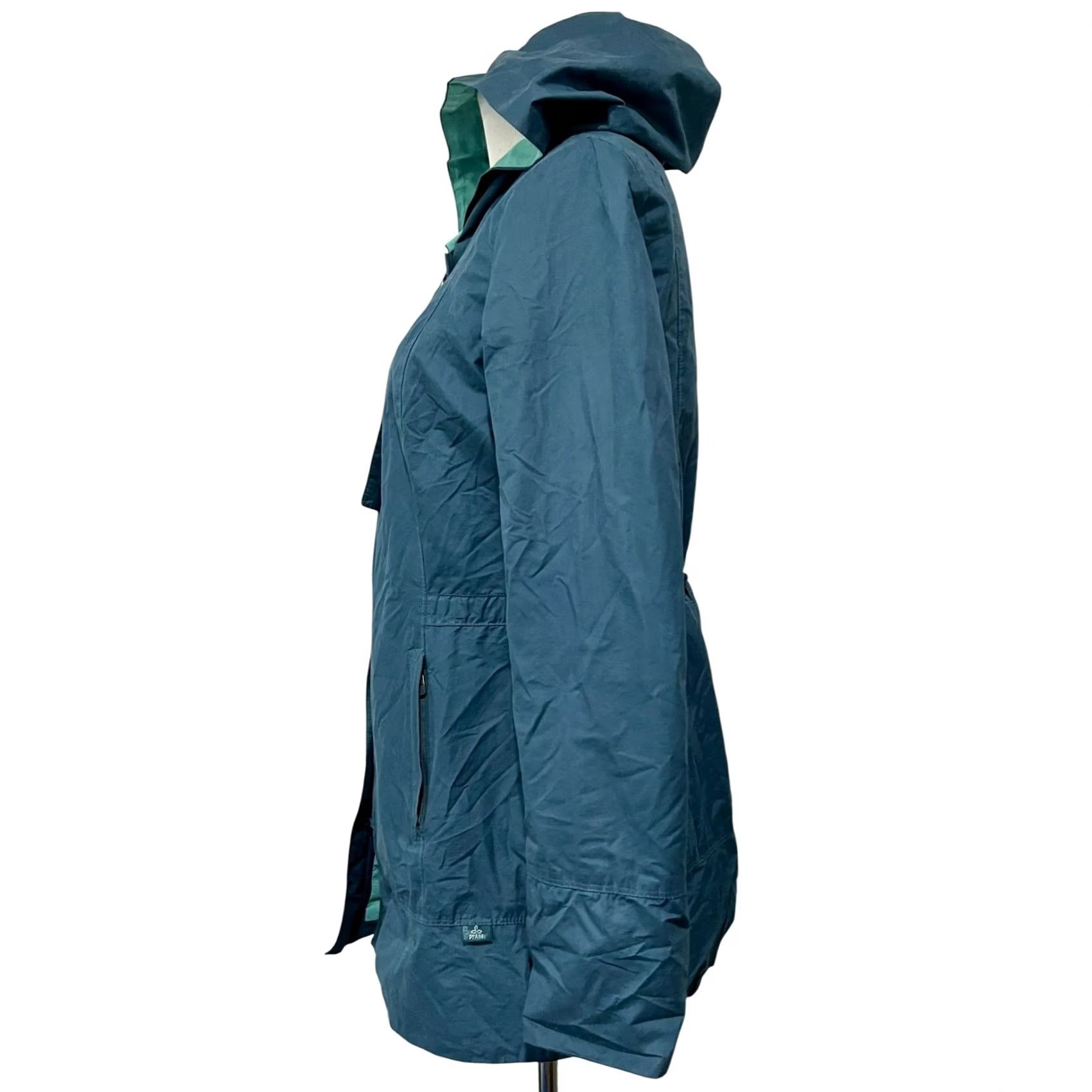 Prana prAna Abby Lightweight Windbreaker Jacket Blue Teal M Hooded Lined Zip Pocketed Windbreaker Womens Size M / US 6-8 / IT 42-44 - 7 Thumbnail