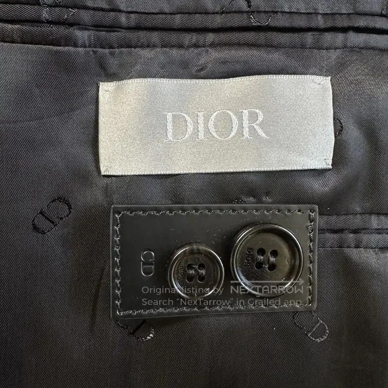 Dior Dior Black Wool Logo Long Coat for Men . Size US XL / EU 56 / 4 - 7 Thumbnail