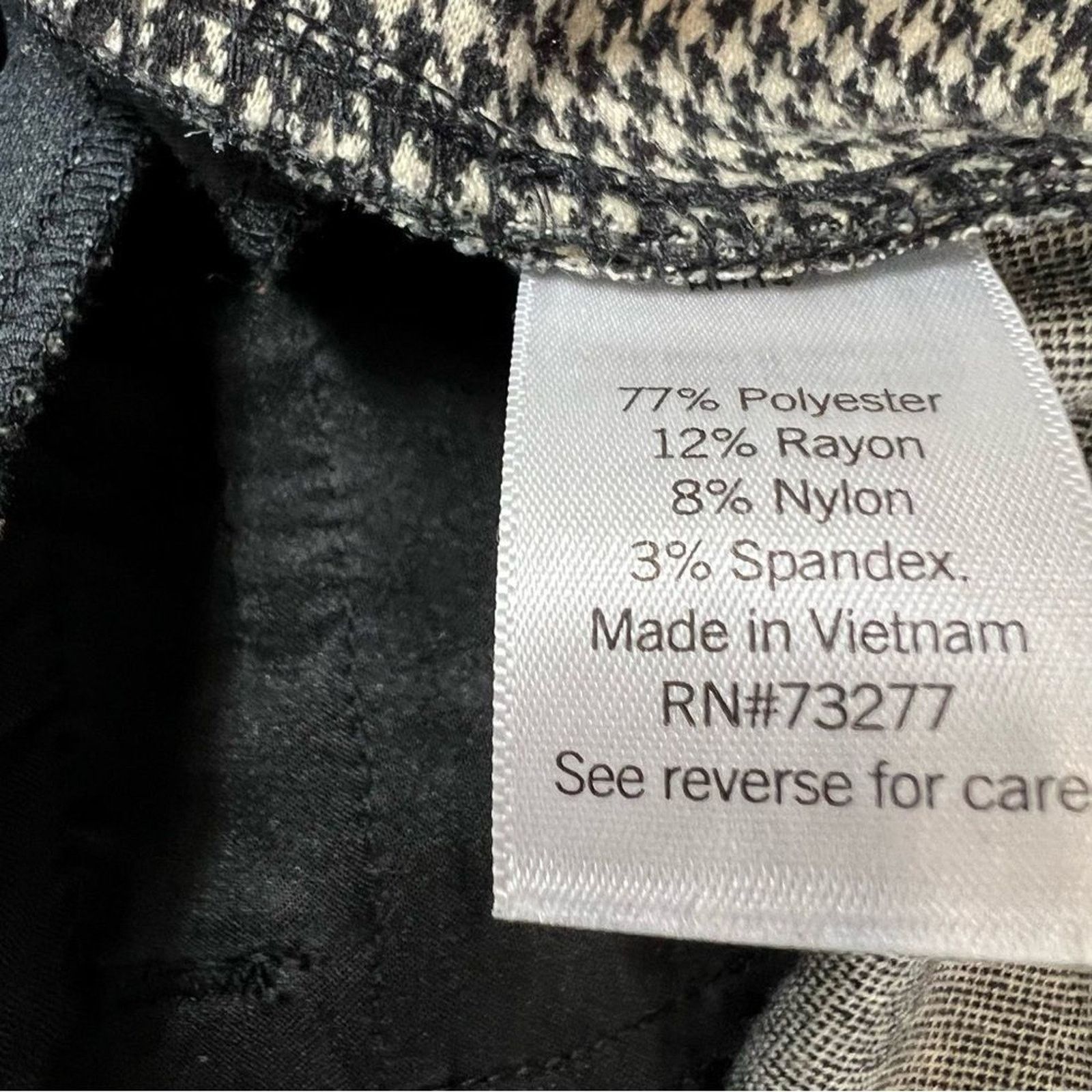 Nine West Nine West Women's Slacks XL Harringbone Black Tan Size 36" / US 14 / IT 50 - 6 Thumbnail