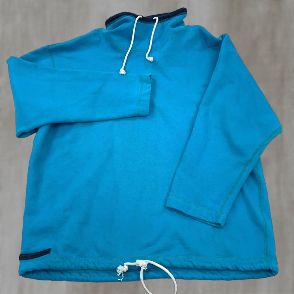 Ralph Lauren VINTAGE Ralph Lauren Sweatshirt Women Large Blue Turtle Neck Oversized Sweater Glow Logo Pockets Size L / US 10 / IT 46 - 1 Thumbnail