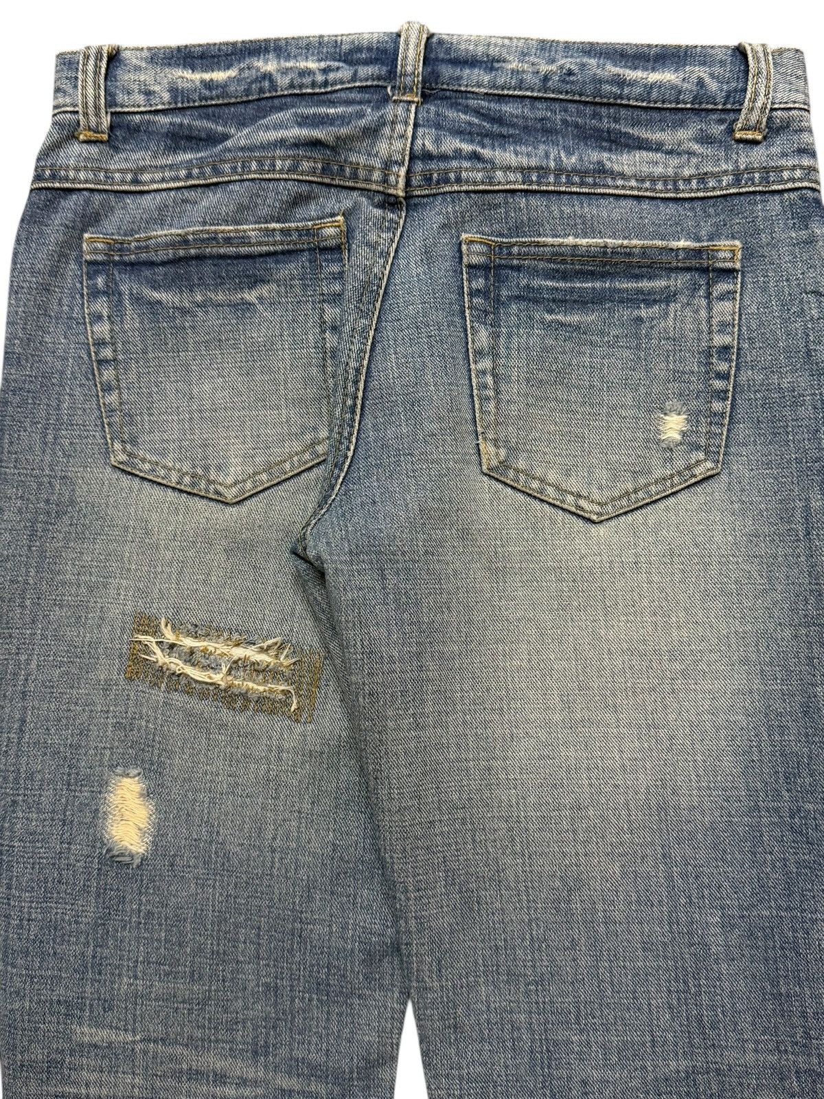 Hysteric Glamour Vintage Y2K Japanese Brand Blue Faded Wash Distressed Flare Size US 28 / EU 44 - 6 Thumbnail