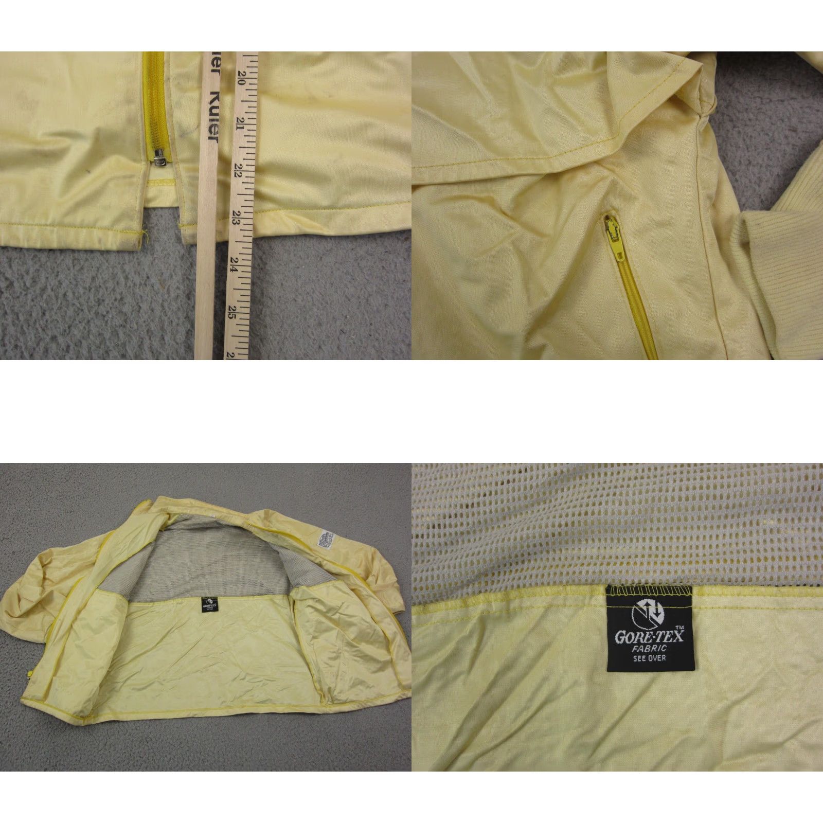 Vintage VINTAGE Gore Tex Jacket Womens Small Yellow Windbreaker Full Zip Mens Moss Brown Size S / US 4 / IT 40 - 8 Thumbnail