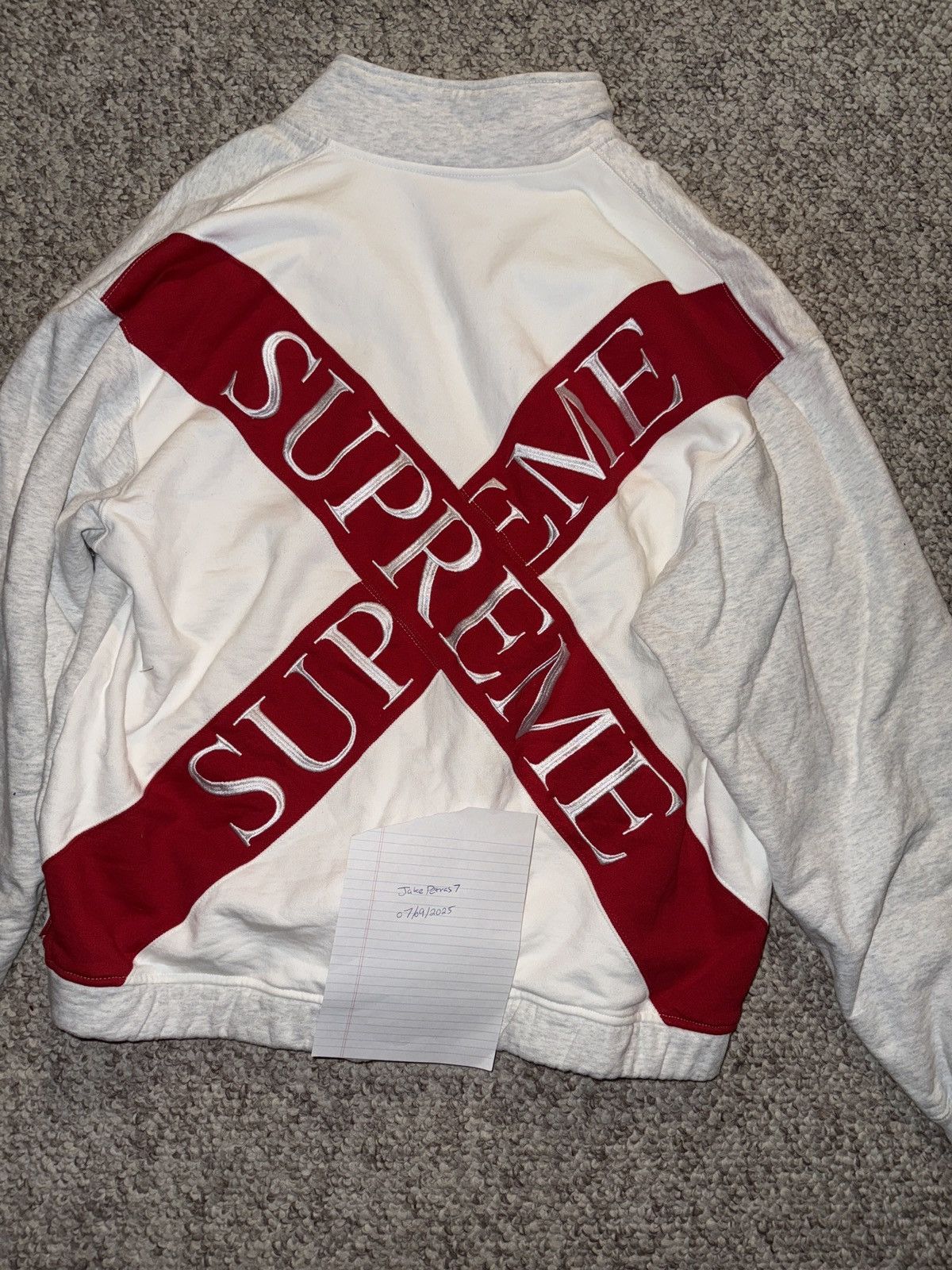 Supreme Supreme Cross Half Zip Sweatshirt Size US L / EU 52-54 / 3 - 2 Thumbnail