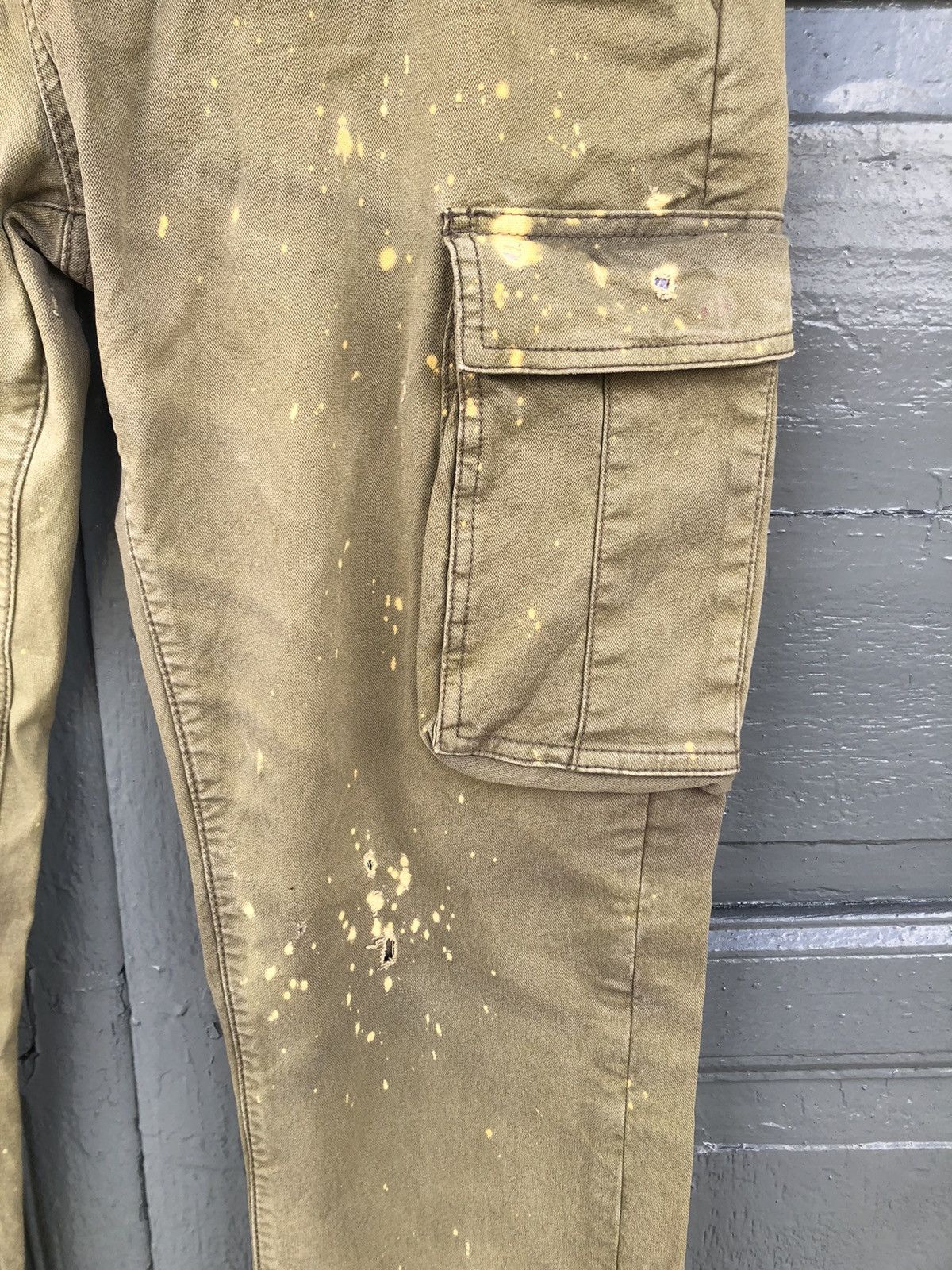 J.A.C.H.S. Mfg. Co. × JACHS NY Jachs olive sun faded Splatter paint Cargo Pants Size US 35 - 5 Thumbnail
