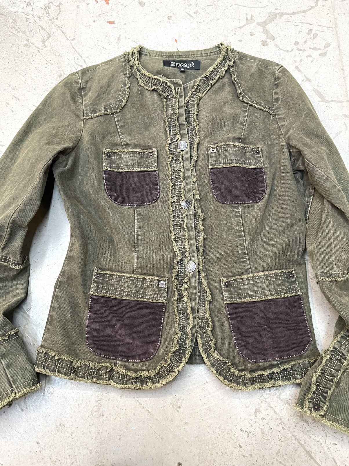 Designer × Japanese Brand 2YK ERNEST JAPAN- Vkei Patchwork Jacket Size US M / EU 48-50 / 2 - 4 Thumbnail