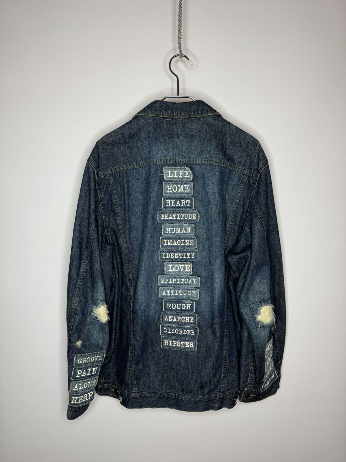 Number (N)ine Number Nine SS02 Modern Age Poem Denim Jacket Size US L / EU 52-54 / 3 - 6 Thumbnail
