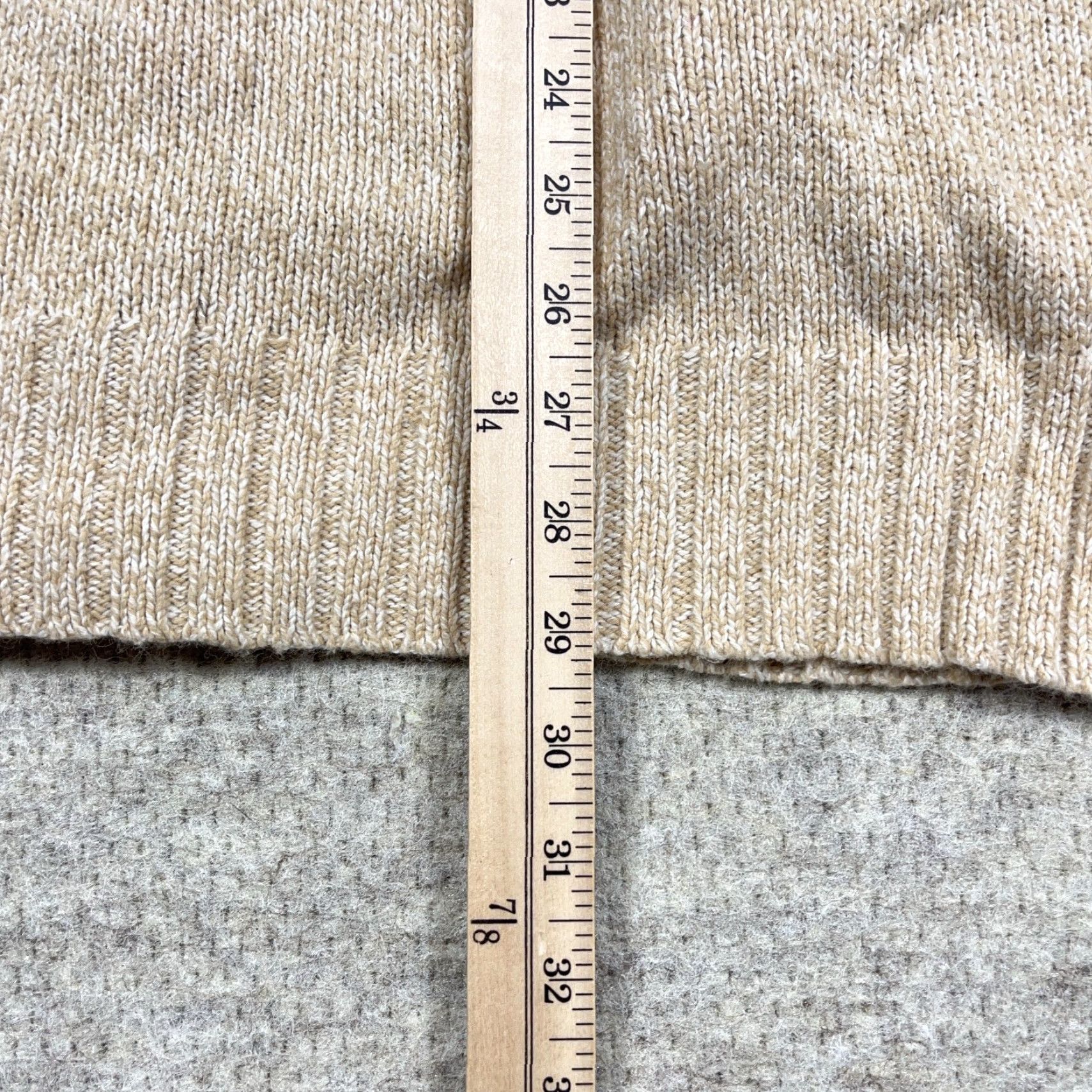 Ralph Lauren VINTAGE Lauren Ralph Lauren Cardigan Sweater Women Small Tan Heavy Knit Ribbed Size S / US 4 / IT 40 - 5 Thumbnail
