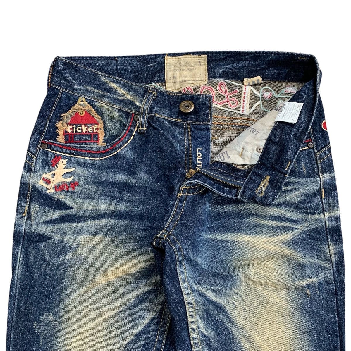 Japanese Brand Lolita Yoshitomo Nara Exotic Faded Distressed Pants Size US 31 - 4 Thumbnail