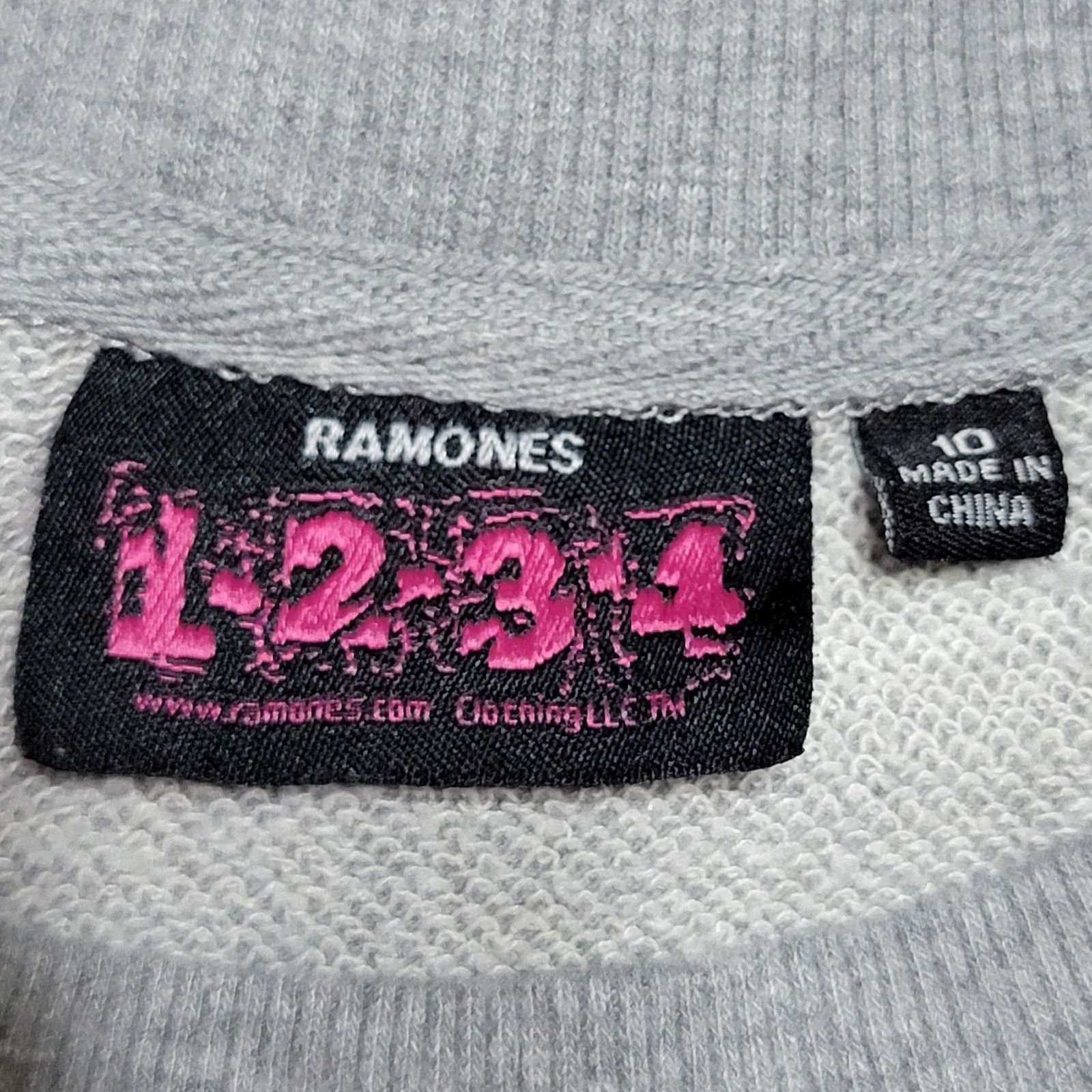 Other Ramones 1-2-3-4 LS Grey Crop Sweatshirt Group Seal - Size 10 Size L / US 10 / IT 46 - 4 Thumbnail