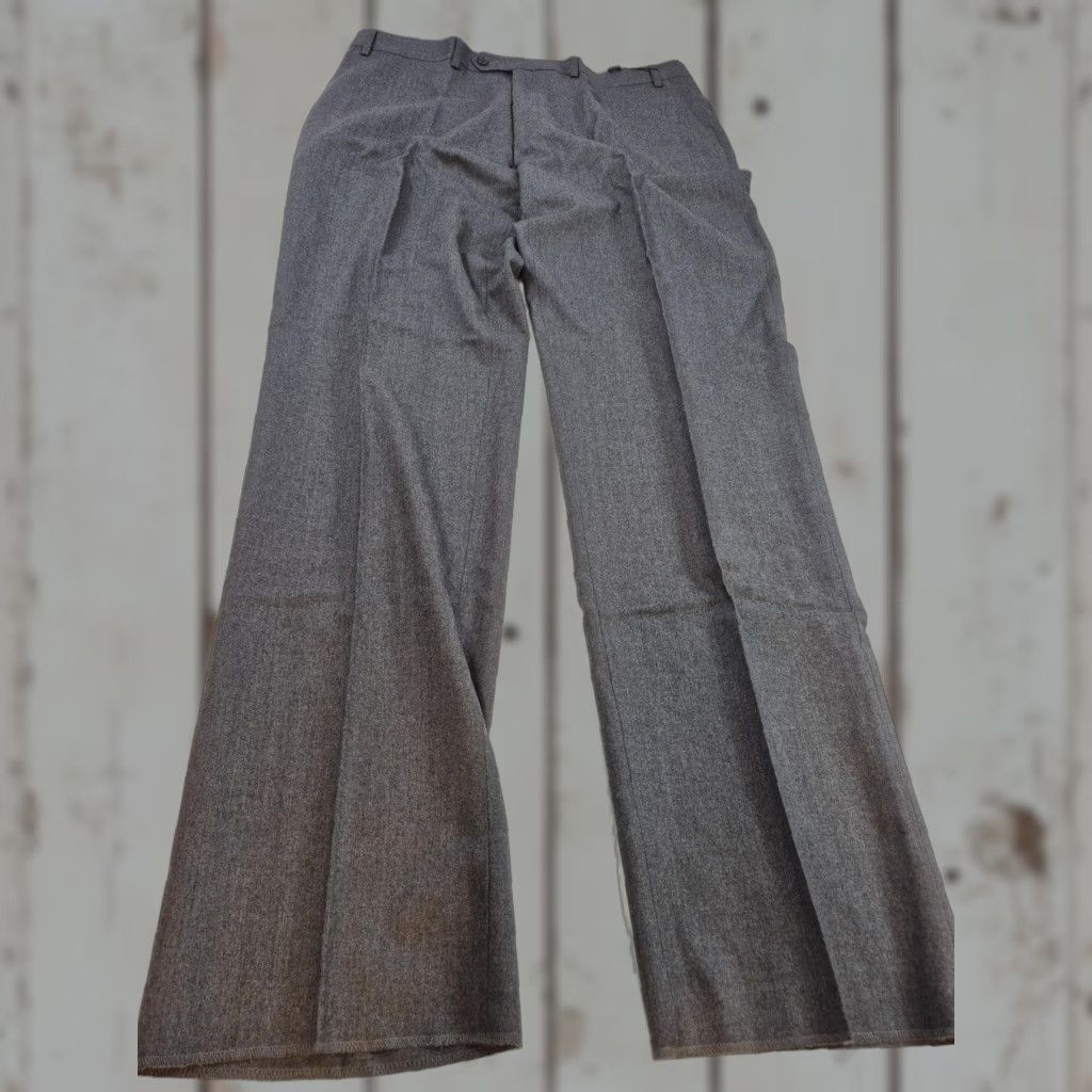 Ralph Lauren LaurHerren Ralph Lauren Dress Pants Mens 40x37 Gray Wool Flat Front NWT Unhemmed Size US 40 / EU 56 - 1 Thumbnail