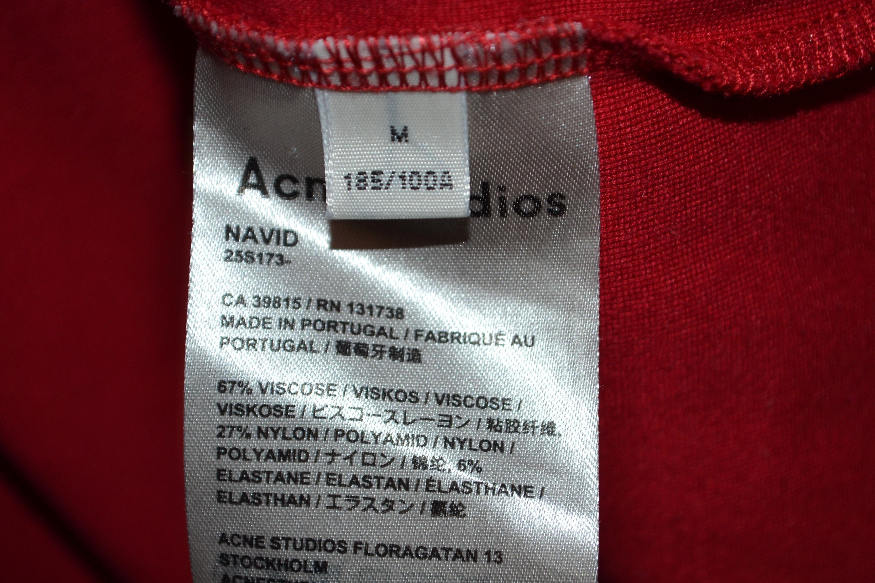 Acne Studios Acne Studios Red Navid Tshirt M Spellout Logo Size US M / EU 48-50 / 2 - 7 Thumbnail