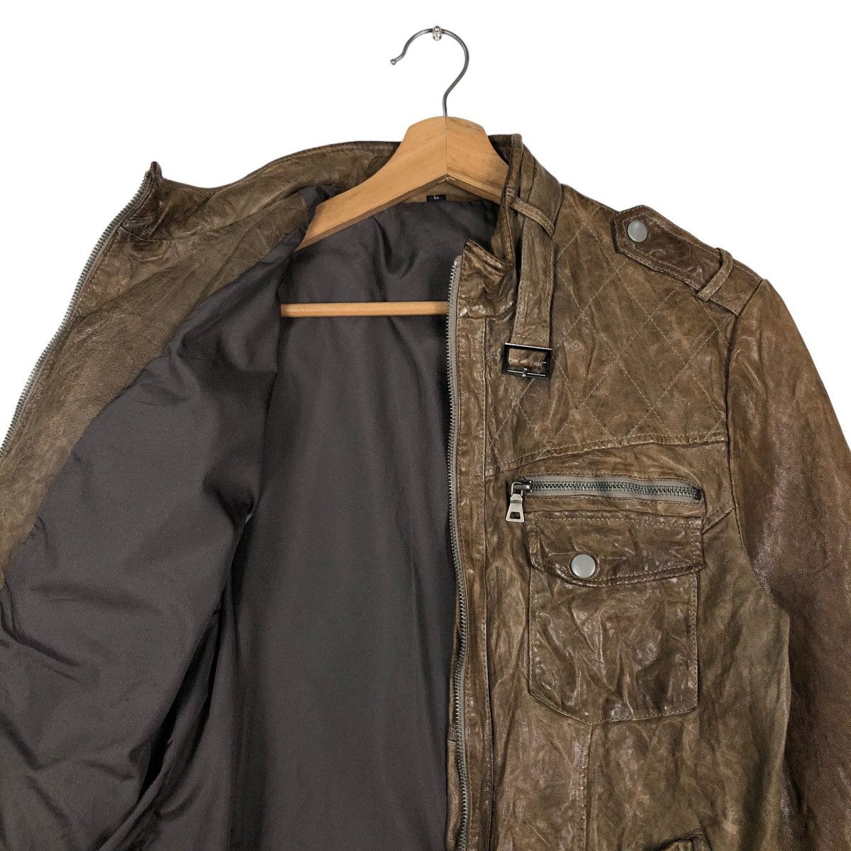 Japanese Brand 🔥Vintage Biker Leather Jacket Multi Pocket Bondage Italy Size US M / EU 48-50 / 2 - 12 Thumbnail